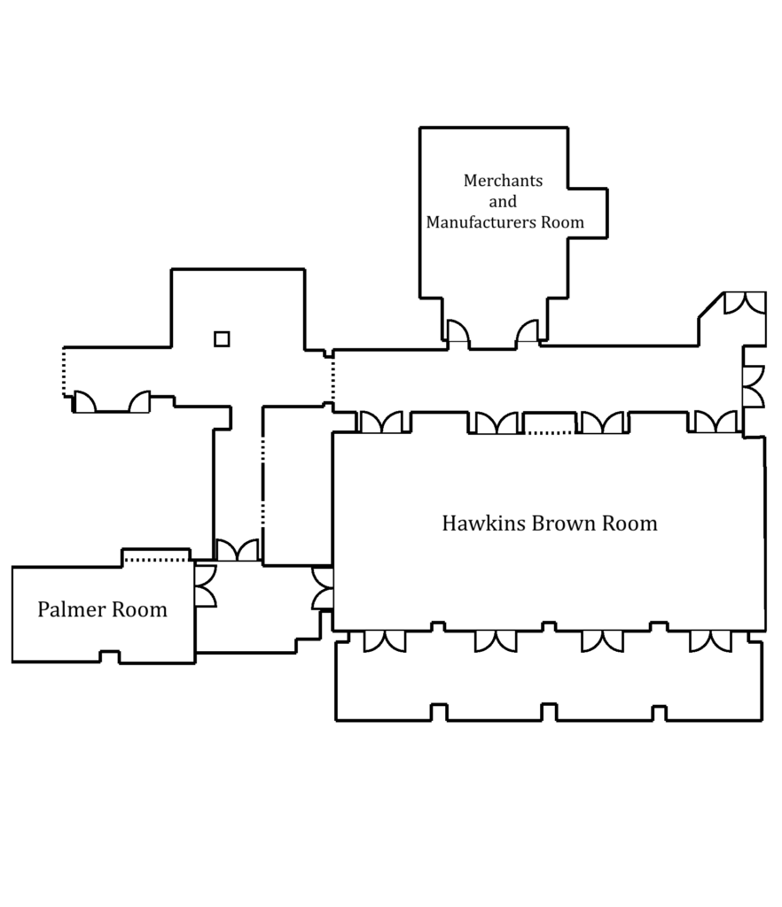 Palmer Room Palmer room with terrace level event spaces layout
