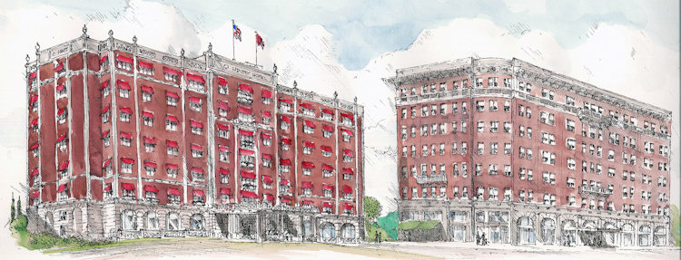 O.Henry Hotels Artist, Clip Holden, old and new O.Henry Hotel