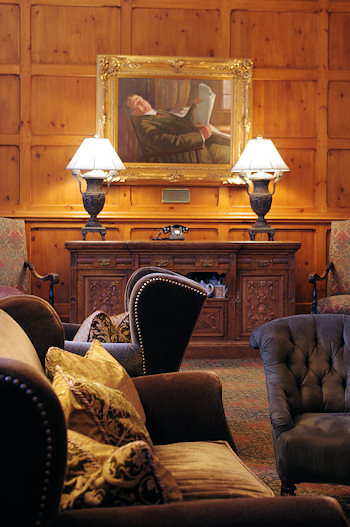 Porter Painting in Social Lobby Williams Sydney Porter Painting in Social Lobby at O.Henry Hotel