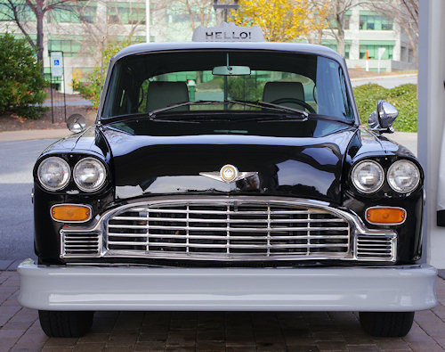Checker Cab Front Checker Cab at O.Henry Hotel