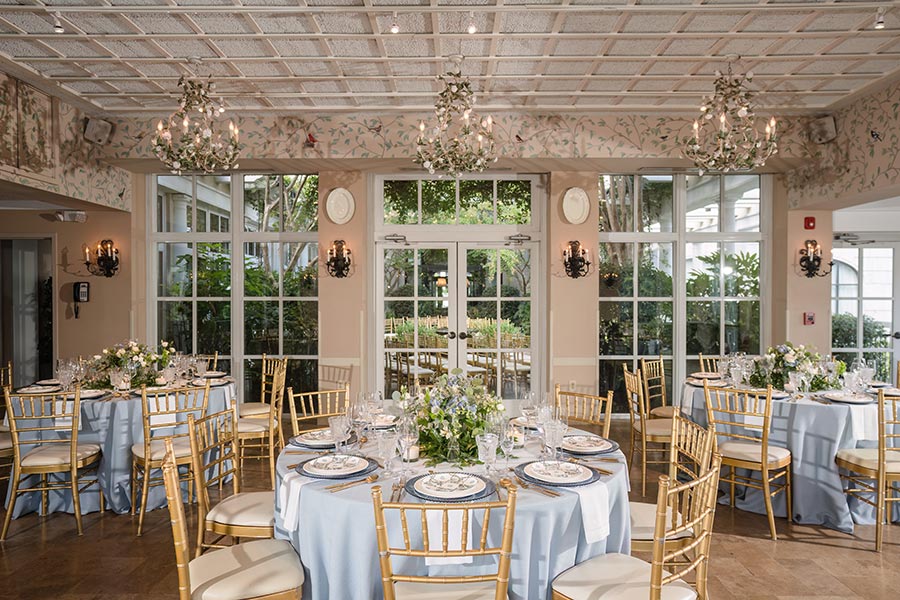 Featured in MarryMeNC, a spring wedding styled in dusty blue, in the Pavilion at O.Henry Hotel. Featured in MarryMeNC, a spring wedding styled in dusty blue, in the Pavilion at O.Henry Hotel. Photo by In His Image Photography