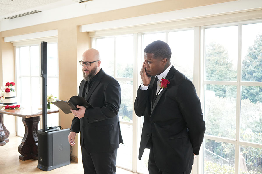 Ronald | Still Shots Photography It was an emotional moment for Ronald. He was overcome with emotion as soon as he saw Latisha begin her walk down the aisle.