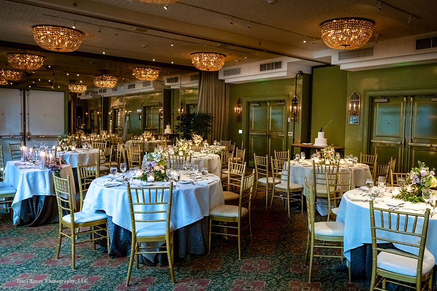 Hawkins Brown Wedding Reception | Traci Arney Photography, LLC Wedding reception elegantly decorated in white, lavender, and with neutral tones.