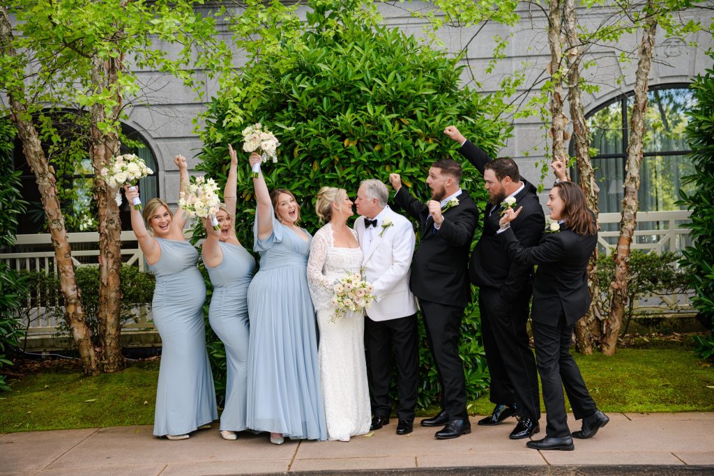Kim and Jim's daughters and their significant others were the wedding party. Photo by Brian Anthony Photography.