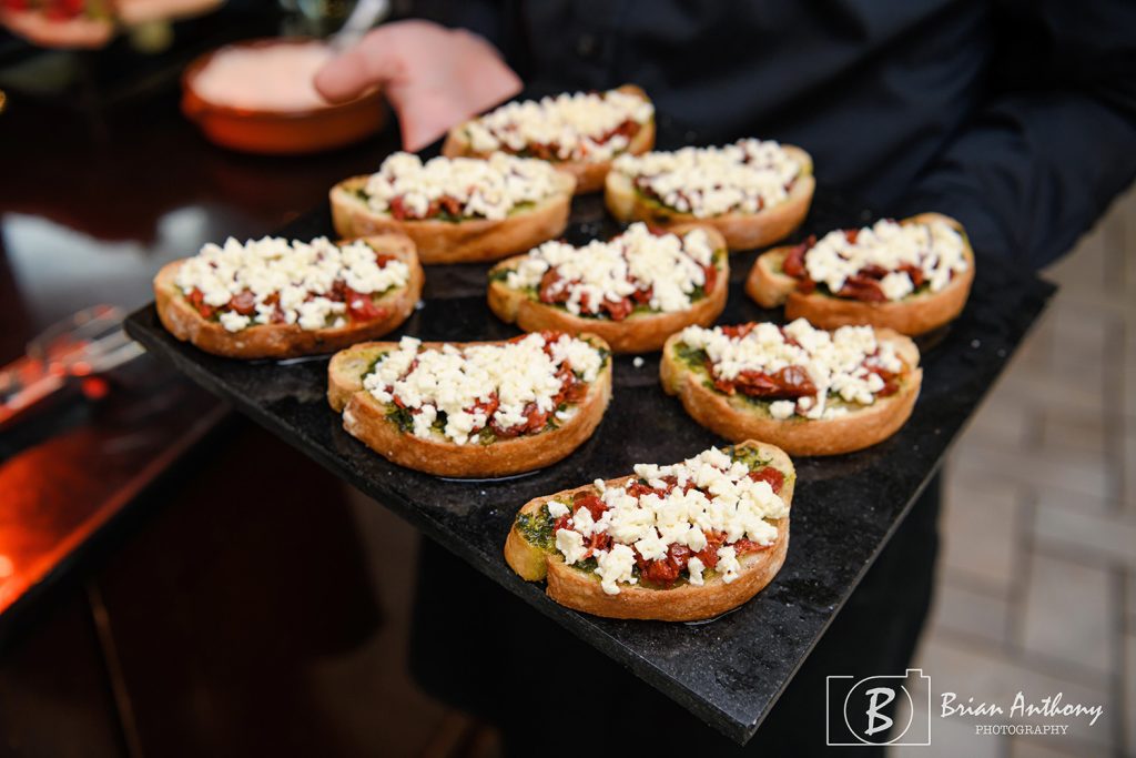 Caprese Crostini Mozzarella Caprese Crostini Mozzarella, Roasted Tomato and Pesto - Photo by Brian Anthony Photography